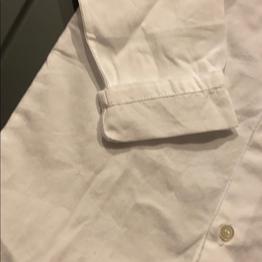Clearance - Babe & Tess Simple White Button Down - Picture 4 of 7